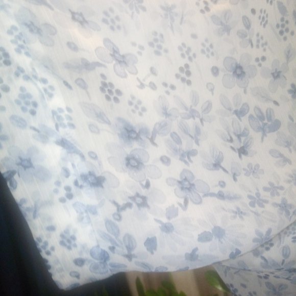 Rachel Zoe Semi-Sheer Blue Floral Kimono / Duster One Size - Picture 10 of 15